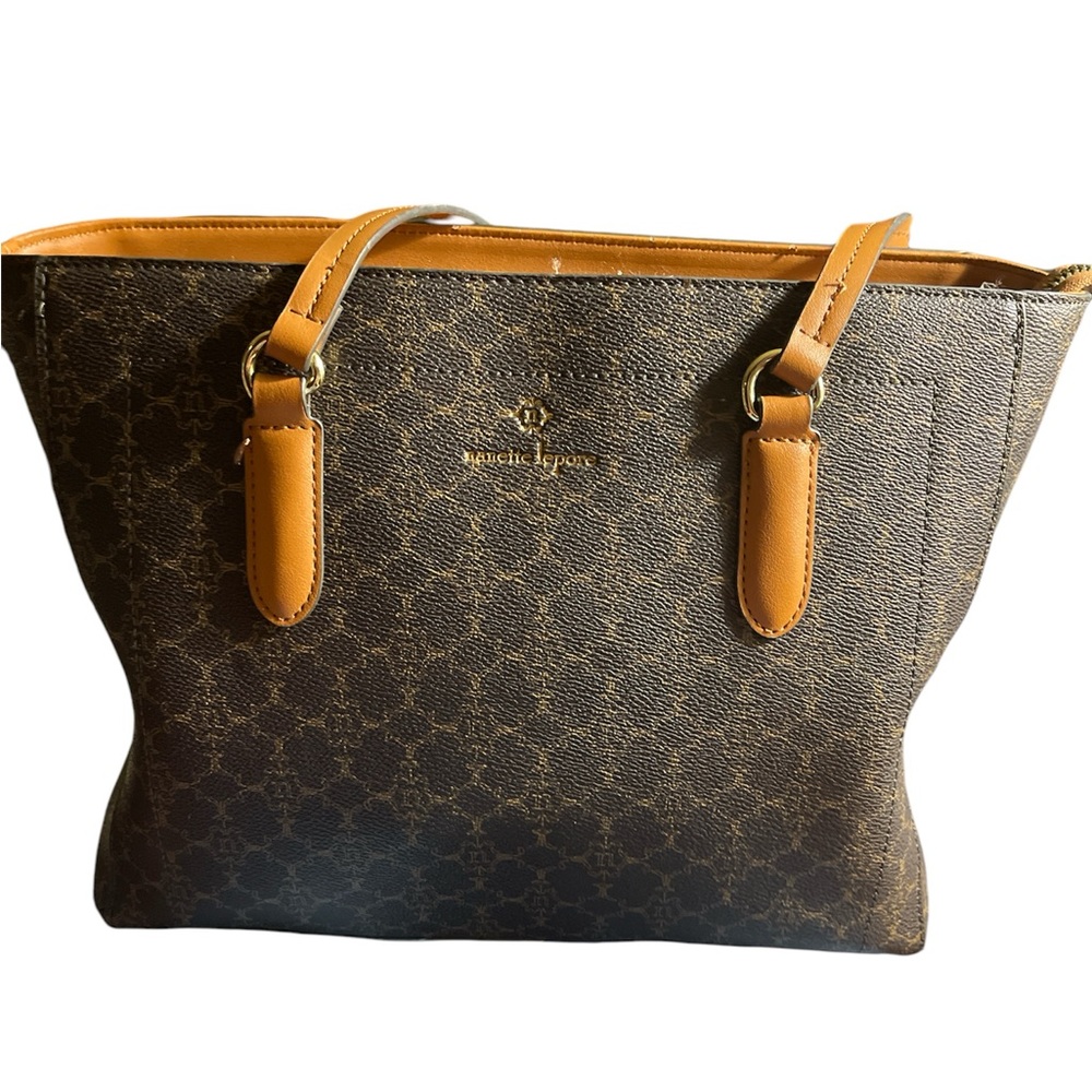 Nanette Lepore Brown and Tan Tote Bag